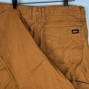Dickies Carpenter Canvas Duck Relaxed Fit Pants Men's‎ 36x30 Tan Utility Grunge